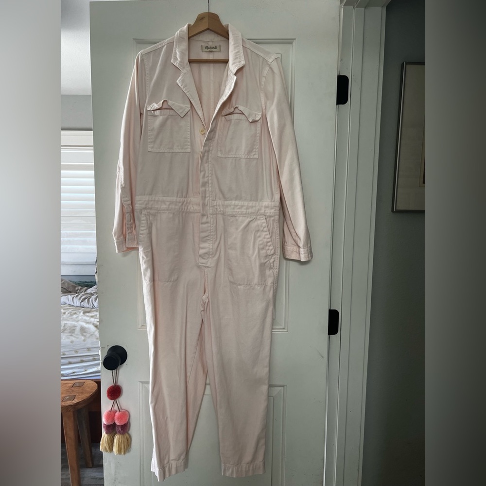 EUC Madewell Signature Coverall in Light Pink Blush (L)